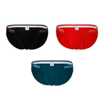 3 Pack Men's Low-Rise High Cut Sexy Supportive U-Pouch Bikini