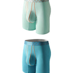 2 Pack Men's Solid Color Anti-Chafing Comfy Waistband Stretch Fit Midway Briefs