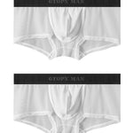 2-Pack Men's Breathable Mesh Ice Silk U-convex Low Waist Boxer Briefs