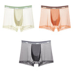 3 Pack Men's Ice Silk Seamless Breathable Quick-Drying Trunks