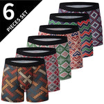 6 Pack Men's Casual Comfort Versatile & Stylish Trendy Prints Boxer Briefs
