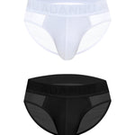 2-pack Men's Sexy Semi-transparent Ribbed Briefs
