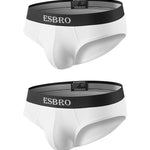 2 Pack Men's Ultra-Soft Modal Seamless Comfort Soft Briefs
