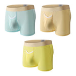 3 Pack Men's Stay-Put Fit Stretch Fabric Seamless Comfort Trunks