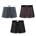 3 Pack Men's Patchwork Leopard Print Cooling Ice Silk Home Shorts