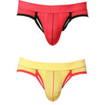 2 Pack Men's Breathable Side-Open Thin and Lightweight Supportive Fit Briefs