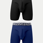 2 Pack Men's Anti-Chafing Soft Cotton Front Opening & Separate Pouch Midway Briefs