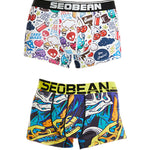 2 Pack Men's Supportive Pouch Anti-Chafing Comfy Waistband Soft Trunks