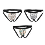 3 Pack Men's Leopard Print Ice Silk Mesh Jockstraps with 3D Pouch Breathable Support