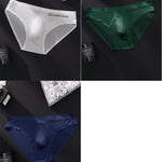 3 Pack Men's Seamless Ice Silk Cool-Touch Briefs