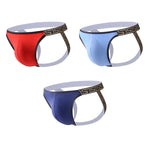 3 Pack Men's Large Pouch Low-Rise Sexy Jockstrap