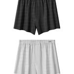 2 Pack Men's Breathable Day-Long Comfort Skin-Friendly Loungewear Shorts