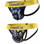 2 Pack Men's Fun Print Breathable Low-Rise Jockstrap