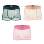 3 Pack Men's Invisible & Mesh Breathable Cooling Touch Trunks