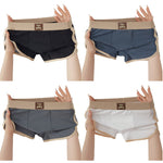 4 Pack Men's Odor-Control Comfy Waistband Skin-Friendly Boxer Briefs