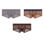 3 Pack Men's Ice Silk Seamless Lightweight & Snug-Fit Trunks