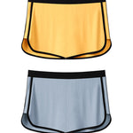 2 Pack Men's Loose-Fit Home Shorts with Breathable Built-in Brief Liner
