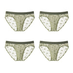 4 Pack Men's Jacquard Lace Ultra Sheer Ice Silk Antibacterial Briefs