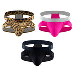 3 Pack Men's Cooling Airflow Trendy Design Sexy Stretch Fit Jockstrap