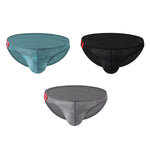 3 Pack Men's Low Rise Breathable Sports Print U-Pouch Moisture Wicking Bikinis
