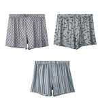 3 Pack Men's Breathable Anti-Chafing Comfy Waistband Mid-Rise Boxer Shorts