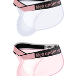 2 Pack Men’s Sexy Bikini with See-through Pouch