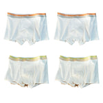 4 Pack Men's Soft-Touch Cotton Antibacterial All-Season Daily Stretch Luxury Trunks