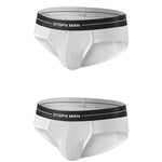 2 Pack Men's Ice Silk Supportive Fit Mesh Briefs