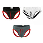 3 Pack Men's Breathable Mesh Sexy Moisture-Wicking 3D Cutting Jockstrap
