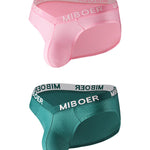2 Pack Men's U-Pouch V-Front Low-Rise Briefs