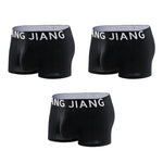 3 Pack Men's Solid Color Low-Rise Seamless Comfort Soft Touch Trunks
