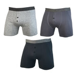 3 Pack Men's Ultra-Soft Breathable Cotton Button Fly Midway Briefs