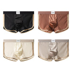 4 Pack Men's Ice Silk Mesh Trunks with Antibacterial Pouch and Cooling Comfort