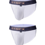 2 Pack Men's Seamless Comfort Skin-Friendly Firm Support Sporty Cut Bikini