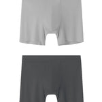2 Pack Men's Anti-Chafing Mid-Rise Breathable Soft Boxer Briefs