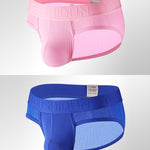 2 Pack Men's Low Rise Mesh Large Pouch U-convex Breathable Comfortable Briefs