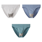 3 Pack Men's Sexy Mesh Breathable Gun Egg Separation Cotton Briefs