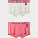 2 Pack Men's Ultra-Soft Cotton Mid-Rise Breathable Printed Trunks