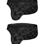2 Pack Men's Sheer Mesh U-Pouch Ultra-Thin Low-Rise & Sexy Breathable Comfort Bikini