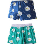 2 Pack Men's Pure Cotton Shape-Retaining Trendy Prints Mid-Rise Boxers Shorts