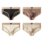 4 Pack Men's Breathable Thin & Soft-Touch Mid-Rise Briefs