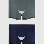 2 Men's Ultra-Thin Ice Silk Detachable Gusset Breathable Trunks
