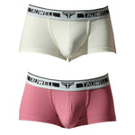 2 Pack Men's Ultra-Soft Breathable Cotton Supportive Fit Sporty Cut Comfy Trunks