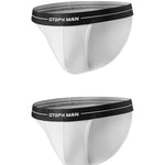 2 Pack Men’s Sexy Striped Mesh Briefs