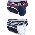 2 Pack Men's Breathable Mesh Comfortable U-convex Large Pouch Sports Briefs