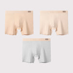 3 Pack Men's Ultra-Soft Simple Solid Color Breathable Cotton Boxers Briefs
