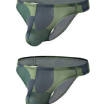 2 Pack Men's U-Pouch Camouflage Trendy Briefs