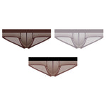 3 Pack Men's Seamless Comfort Second-Skin Feel Fabric Briefs