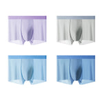 4-Pack Men's Stretch Fit Anti-Odor Seamless Ice Silk Trunks