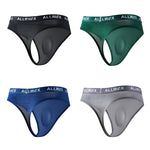 4 Pack Men's Trendy Design Solid Color Quick-Dry Breathable Thongs
